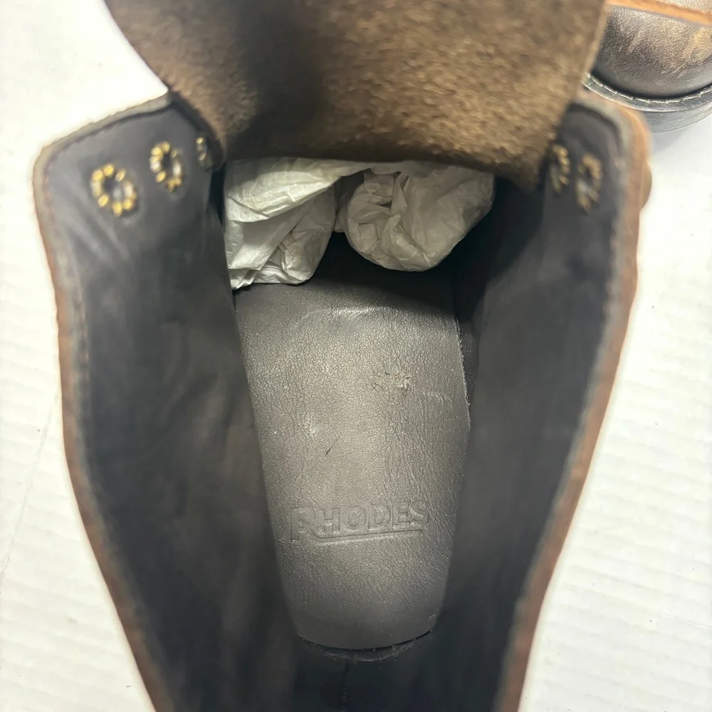 NEW Rhodes Footwear Portland Boot Leather Brown Men’s Sz 9.5